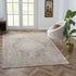 4' X 6' Beige and Gray Medallion Area Rug